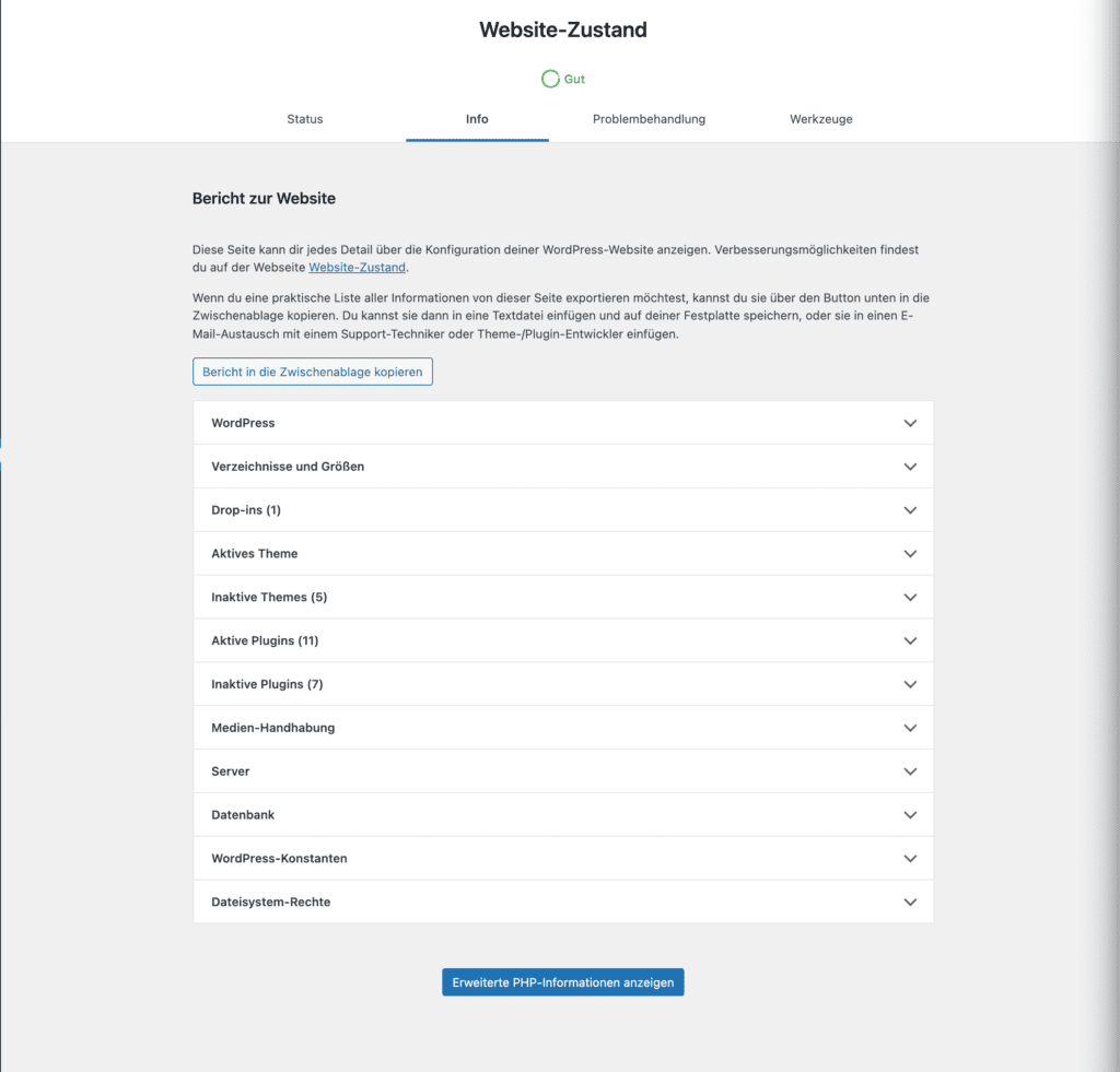 Health-Report exportieren - Schritt 6 (Kopieren)
