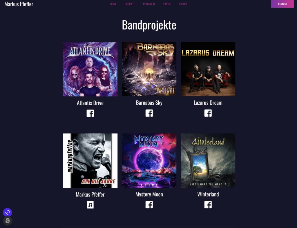 Bandprojekte Übersicht