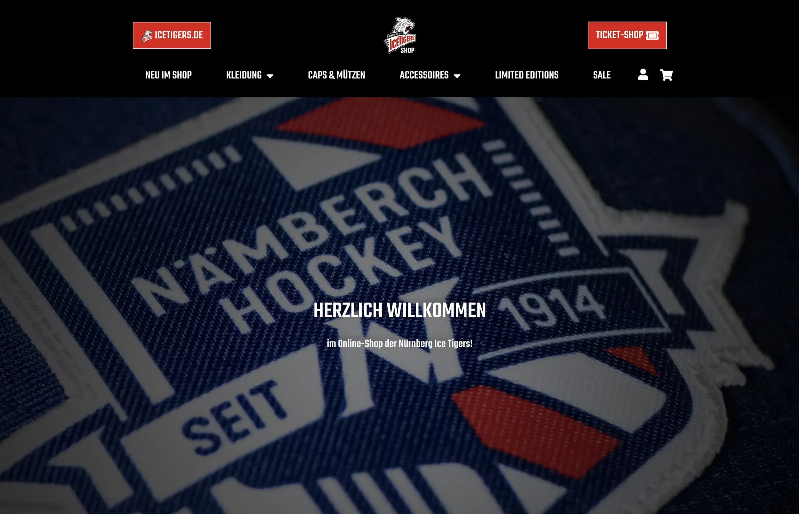 Online-Shop der Nürnberg Ice Tigers