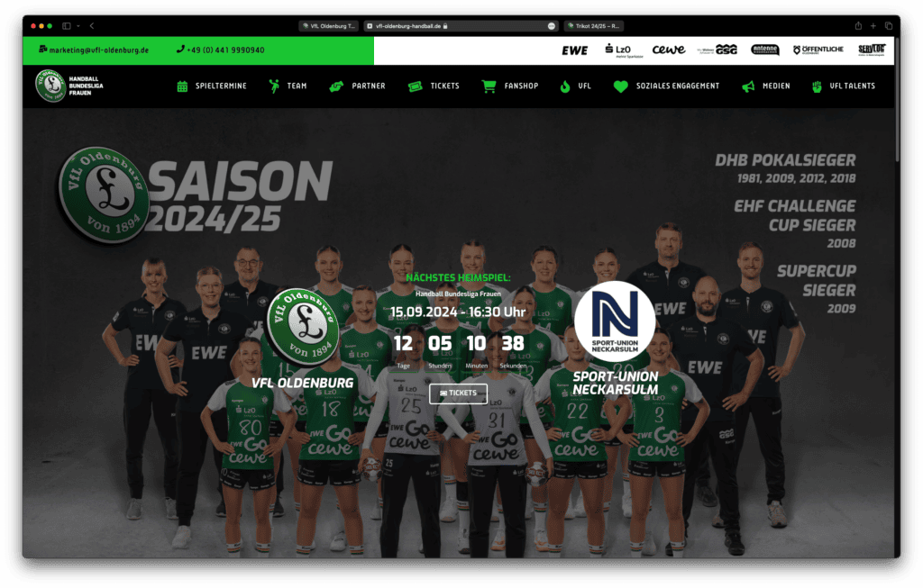 VfL Oldenburg Handball-Team Saison 2024/25