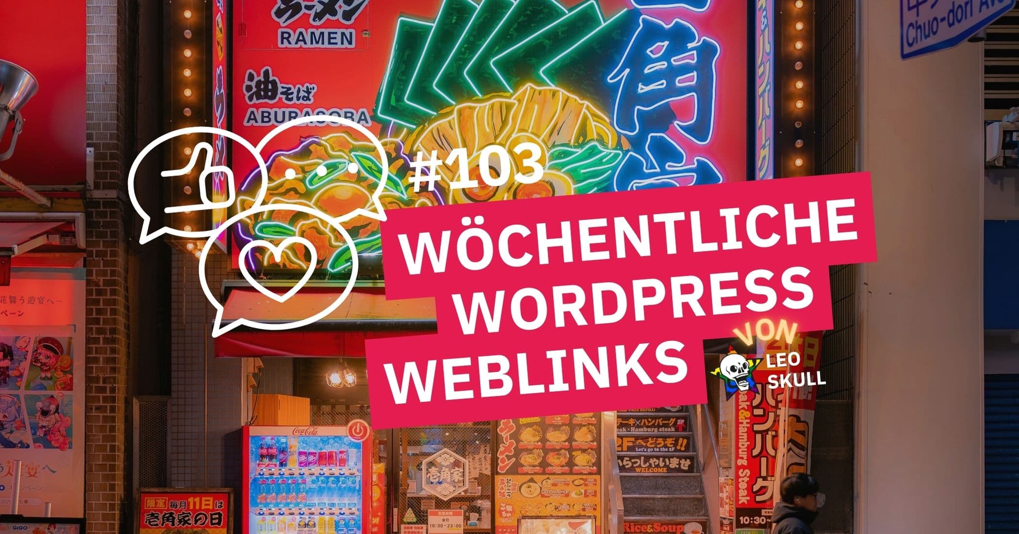 Ramenladen mit Wochenlinks-Banner