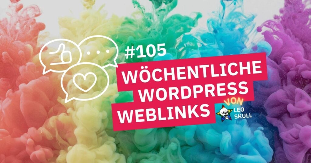 Wöchentliche WordPress-Links mit buntem Hintergrund
