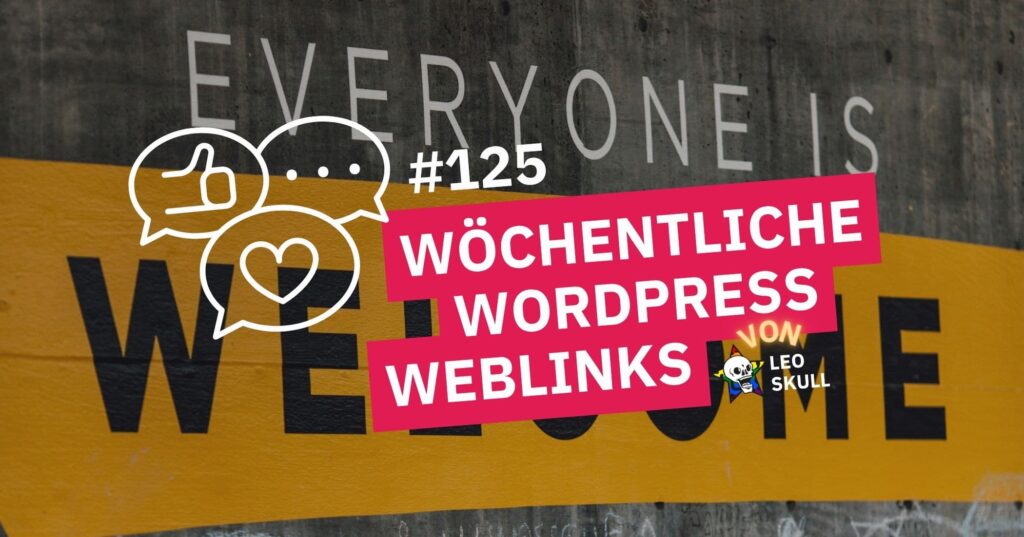 Wöchentliche WordPress-Weblinks Ankündigung