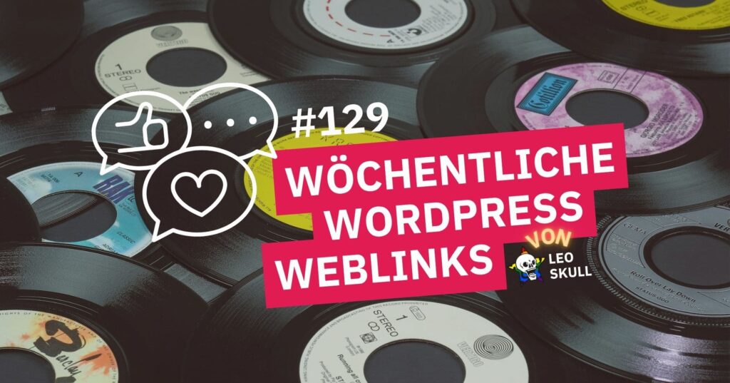 Schallplatten mit WordPress Weblinks und Logo