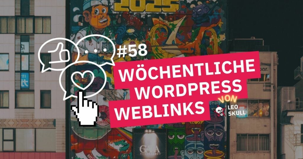 Graffiti-Wand mit WordPress-Weblinks-Banner