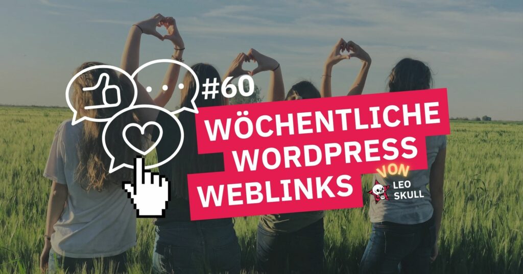 Personen bilden Herzgesten, WordPress-Links Grafik.