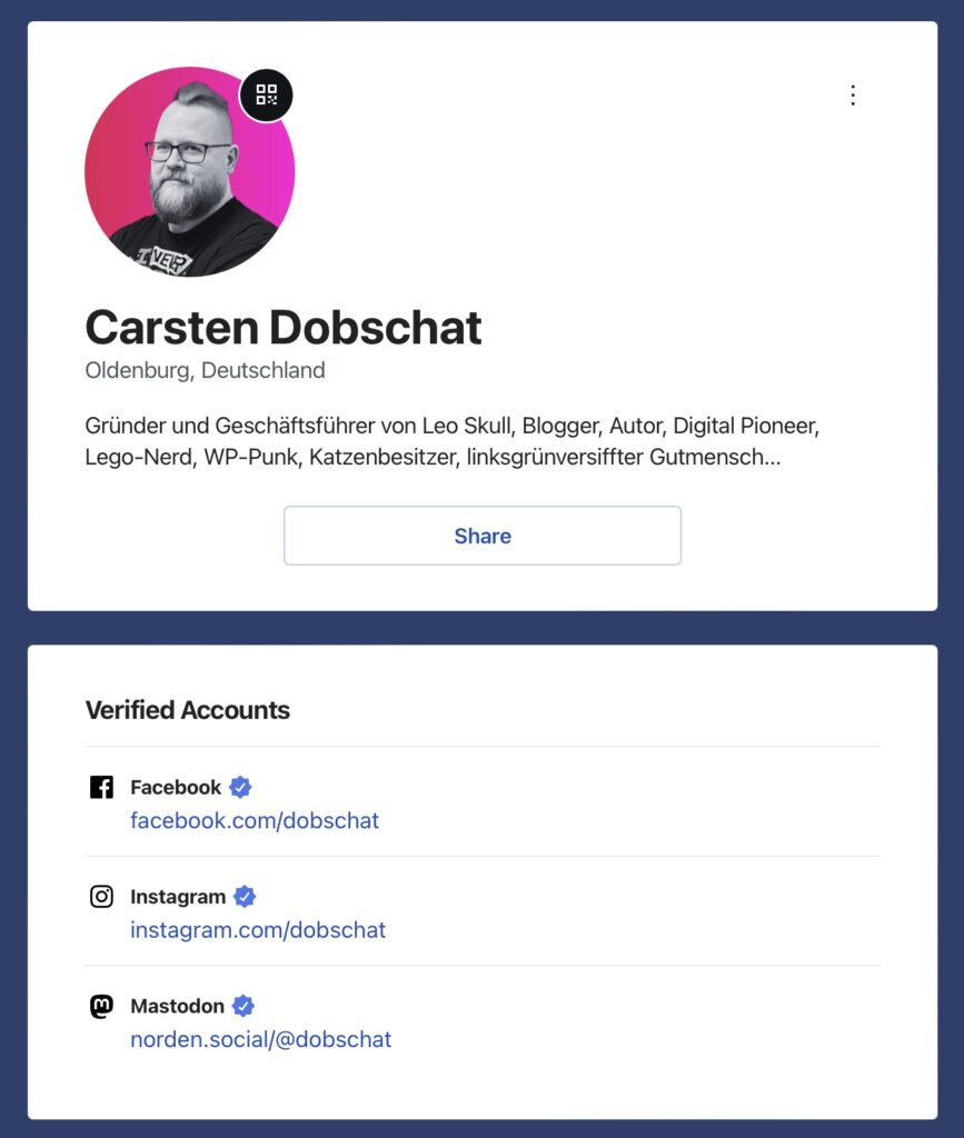 Profilbild eines Mannes mit Bart und Brille.