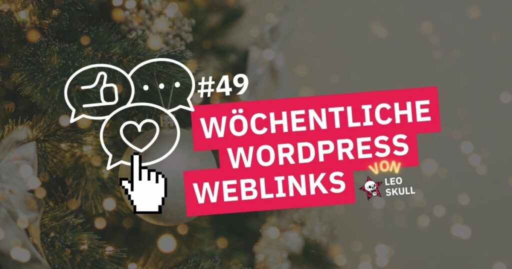 Weihnachtlicher Hintergrund mit WordPress-Weblink-Logo #49
